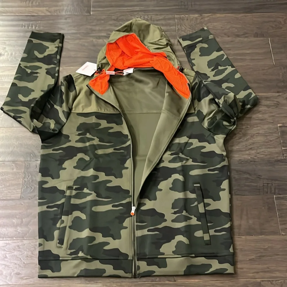 Swims Tind Full Zip Camo Jacket Hoodie new green camo Mens Size XL